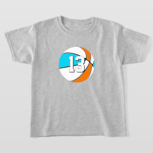 Choose ANY team colours w jersey number basketball T-Shirt