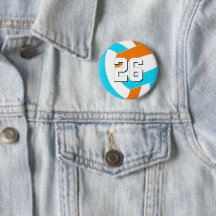 choose ANY team colours w jersey number volleyball