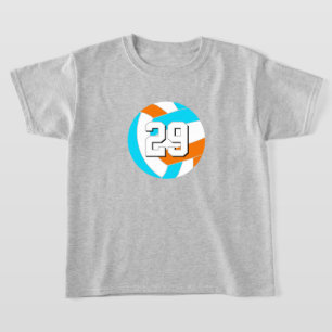 Choose ANY team colours w jersey number volleyball T-Shirt