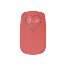 Choose Background Personalised Initials Heart