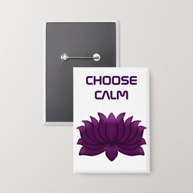 Choose Calm Purple Lotus Flower  (Front/Back)