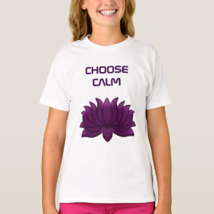 Choose Calm Purple Lotus Flower T-Shirt
