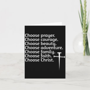 Choose Christ Prayer Courage Beauty Family, Advent Card