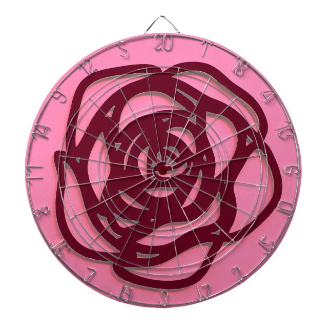 Choose Colour Rose on Pink Dartboard (Front)