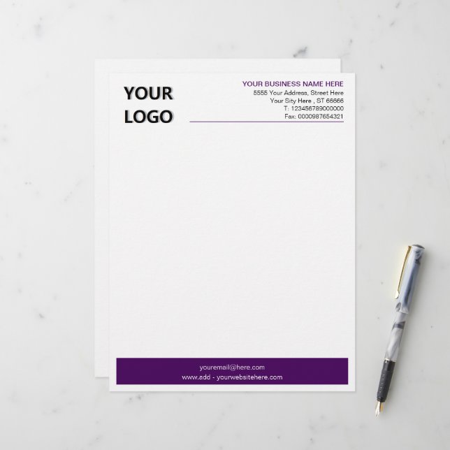 Choose Colours Business Office Letterhead with Log (Front/Back In Situ)