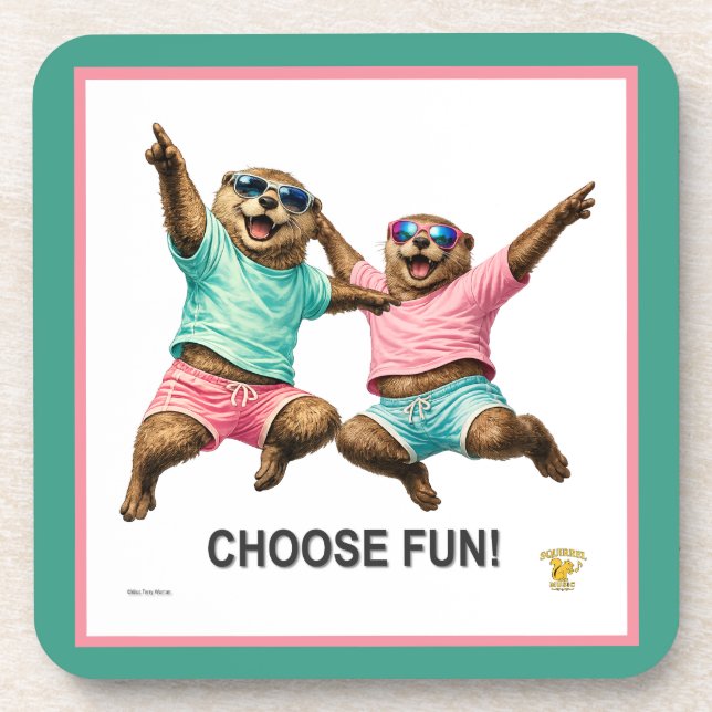 Choose Fun Otter Duo Coaster (Front)