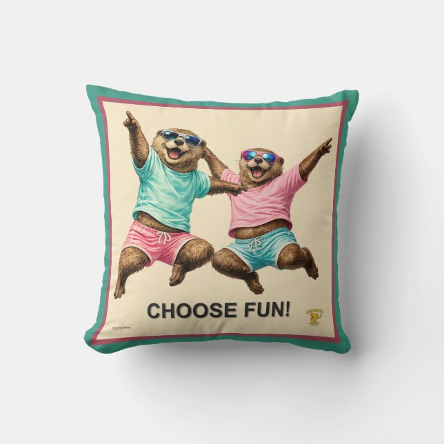 Choose Fun Otter Duo Cushion (Front)
