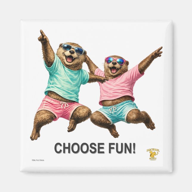 Choose Fun Otter Duo Magnet (Front)