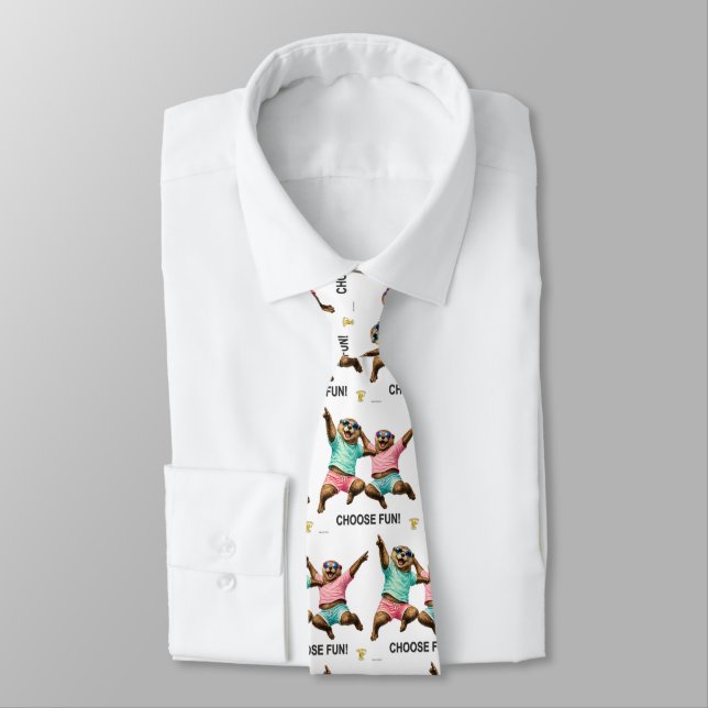 Choose Fun Otter Duo Tie (Tied)