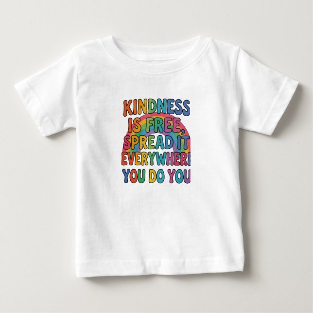 Choose Happiness – Colorful Positive Quote Design  Baby T-Shirt (Front)