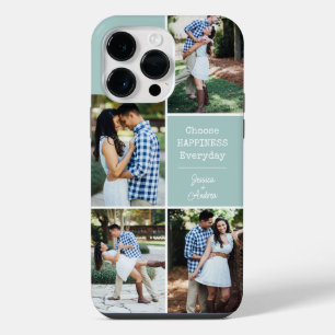 Choose Happiness Everyday Custom Photo Collage iPhone 14 Pro Max Case