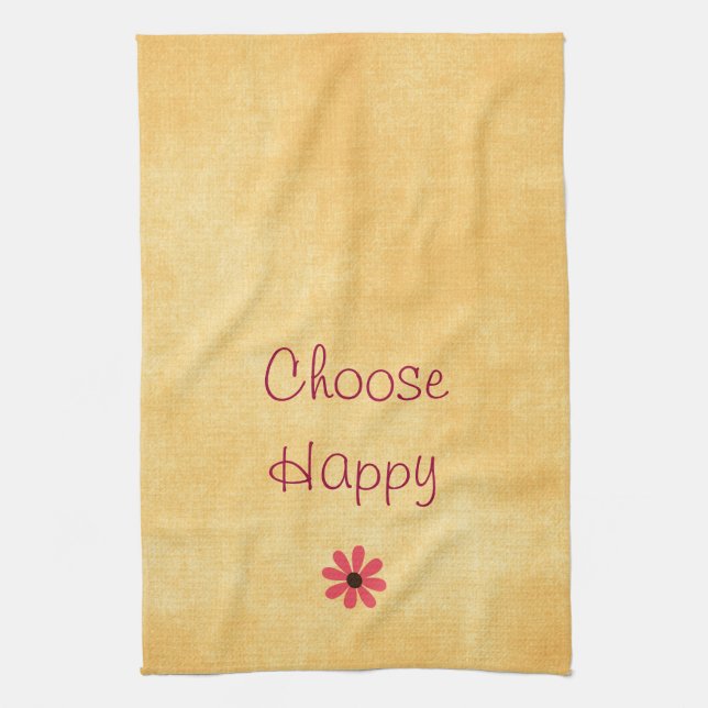 Choose Happy Affirmation Tea Towel (Vertical)