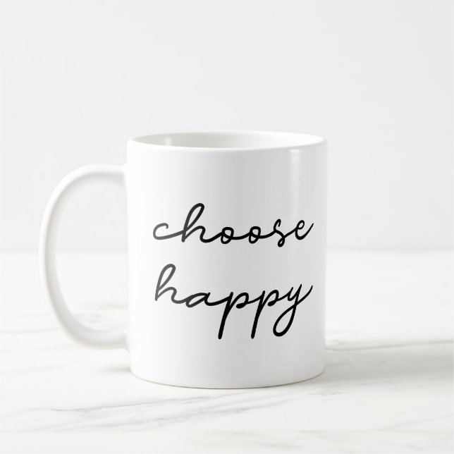 Choose happy coffee mug (Left)