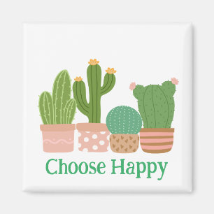 Choose Happy floral magnet