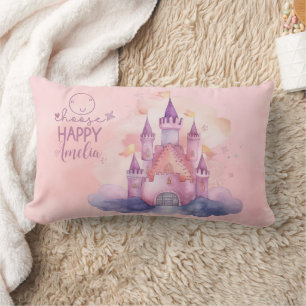Choose Happy Palace on the Pink Cloud Lumbar Cushion