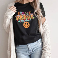 Choose Happy T-Shirt, Aesthetic Oversized