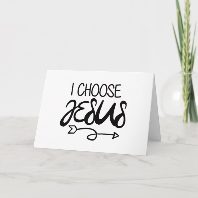 Choose Jesus Art Gospel Graphics Christian Art Quo Card (Front)
