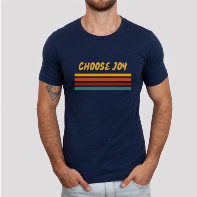 Choose Joy Bible Verse Colourful Retro Christian T-Shirt (Creator Uploaded)