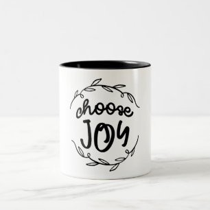 Choose Joy - Christian Quote Two-Tone Coffee Mug