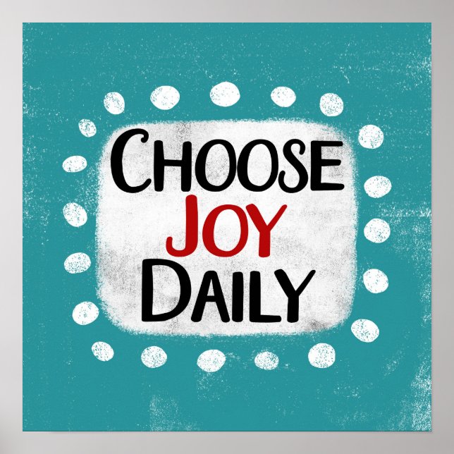 Choose Joy Daily Poster Wall Art (Front)