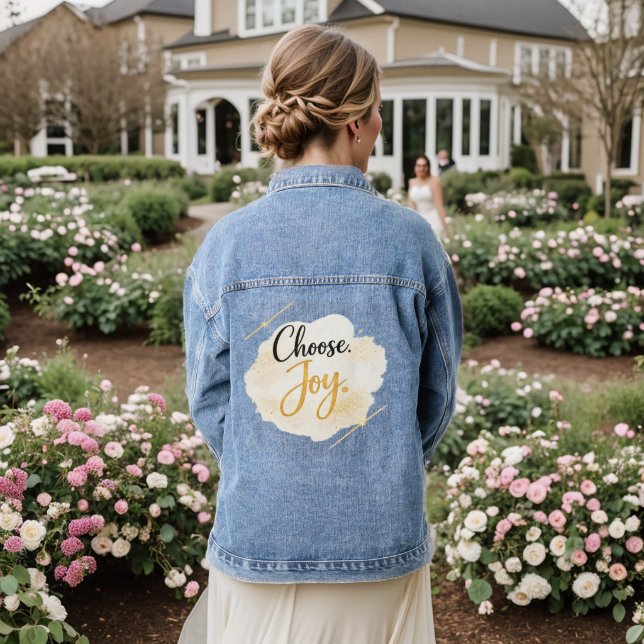 Choose Joy Denim Jacket (Wedding Back)