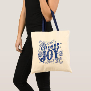 Choose Joy – Elegant Floral Tote Bag