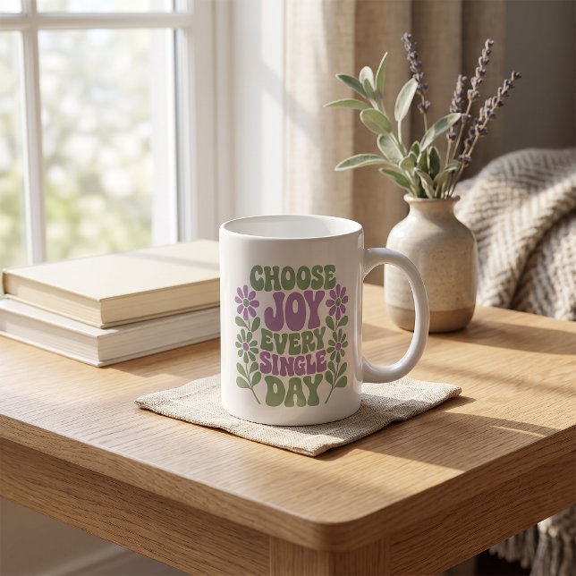 Choose Joy Every Single Day Sage Lavender Coffee Mug (Choose Joy Every Single Day Sage Lavender Coffee Mug)