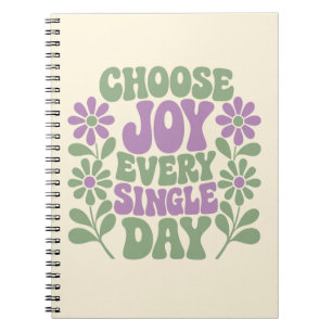 Choose Joy Every Single Day Sage Lavender  Notebook