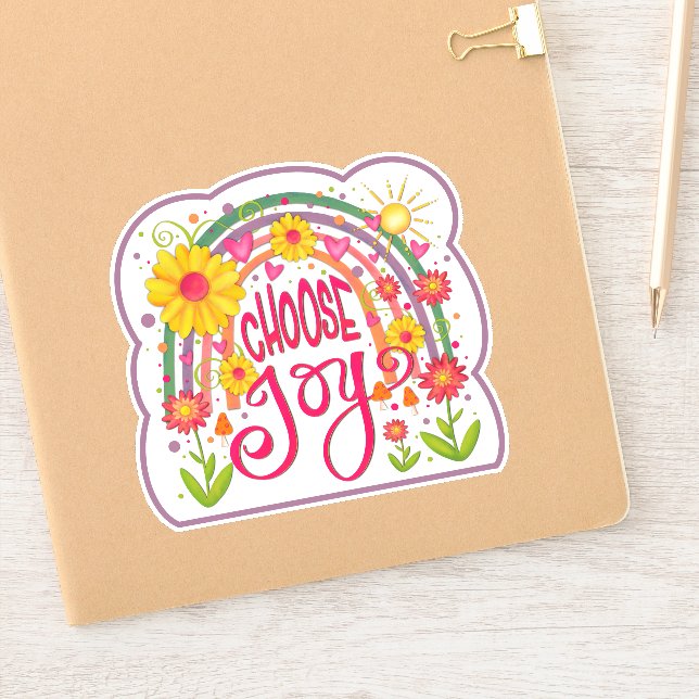 Choose Joy Fun Rainbow Inspirivity Sticker (Notebook)
