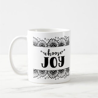 Choose Joy Inspirational Quote Cute Sunflower Coffee Mug