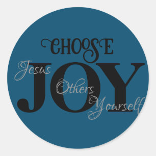 Choose Joy Jesus, Others, Yourself Classic Round Sticker