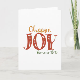 Choose Joy Love And Happiness Design Card