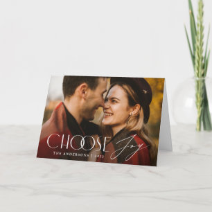Choose Joy Modern Holiday Photo Card