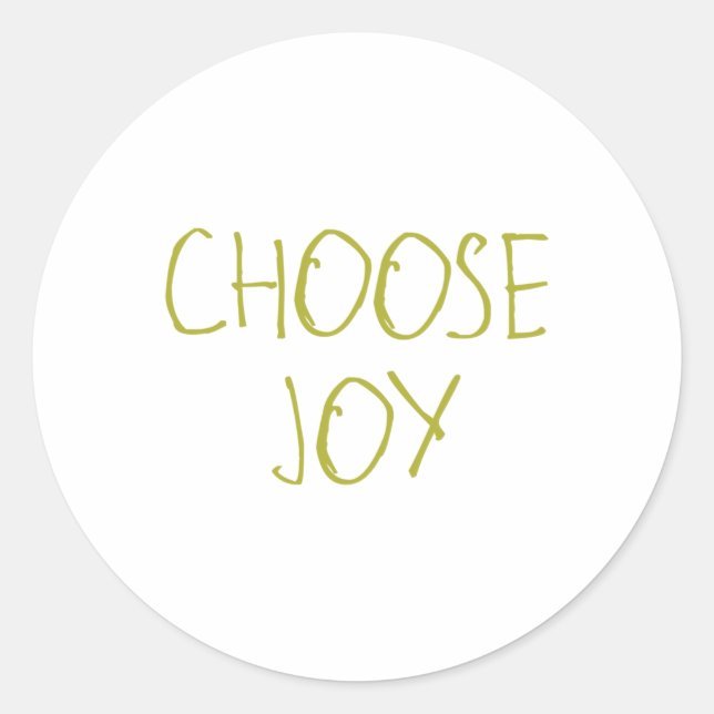 Choose Joy Sticker2  Classic Round Sticker (Front)