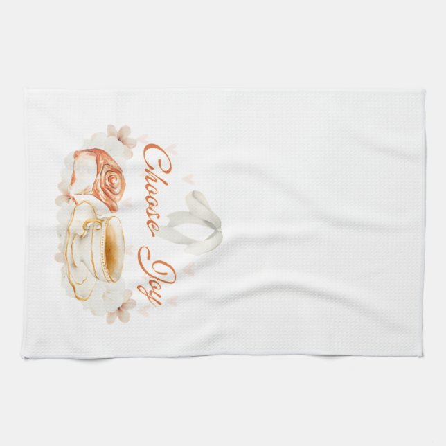 Choose Joy - Tea Towel - Cinnamon Roll & Tea (Horizontal)