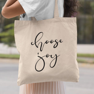 Choose joy tote bag