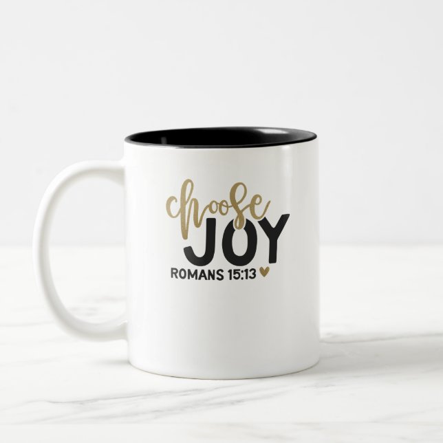 choose joy Two-Tone coffee mug (Left)