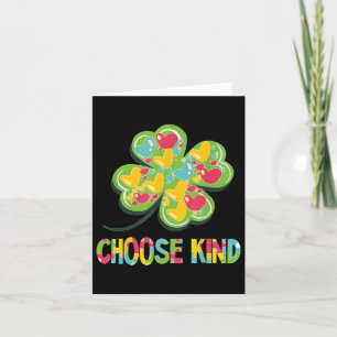 Choose Kind - Autism Awareness Anti Bully St Patri Card