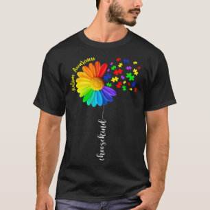 Choose Kind Autism Awareness Month Sunflower Dad M T-Shirt