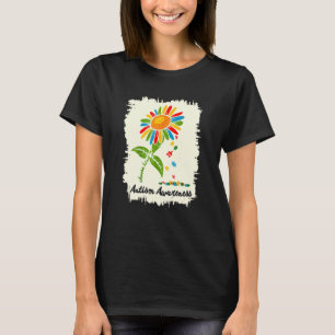 Choose Kind Autism Awareness Month Women Sunflower T-Shirt
