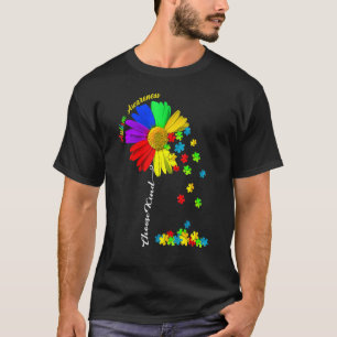 Choose Kind Autism Awareness Month Women Sunflower T-Shirt