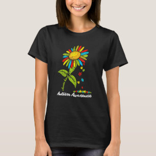 Choose Kind Autism Awareness Month Women Sunflower T-Shirt