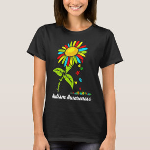 Choose Kind Autism Awareness Month Women Sunflower T-Shirt
