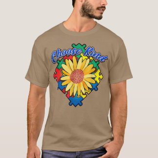 Choose Kind Autism awareness Sunflower Mum Women C T-Shirt