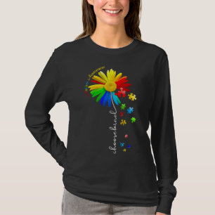 Choose Kind Autism Awareness Sunflower Mum Women K T-Shirt