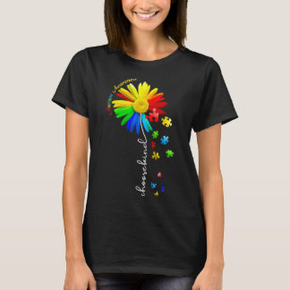 Choose Kind Autism Awareness Sunflower Mum Women K T-Shirt