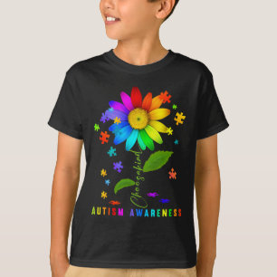 Choose Kind Autism Awareness Sunflower Puzzle For T-Shirt