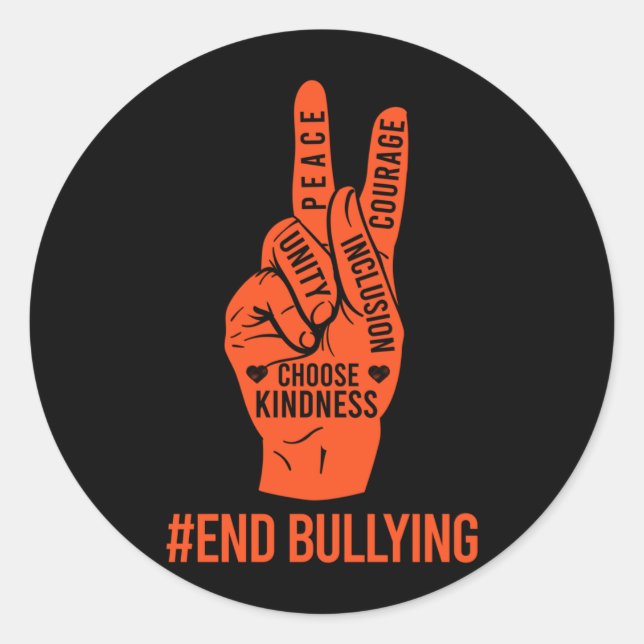 Choose Kindness Acceparent Teacher Grouption Classic Round Sticker (Front)