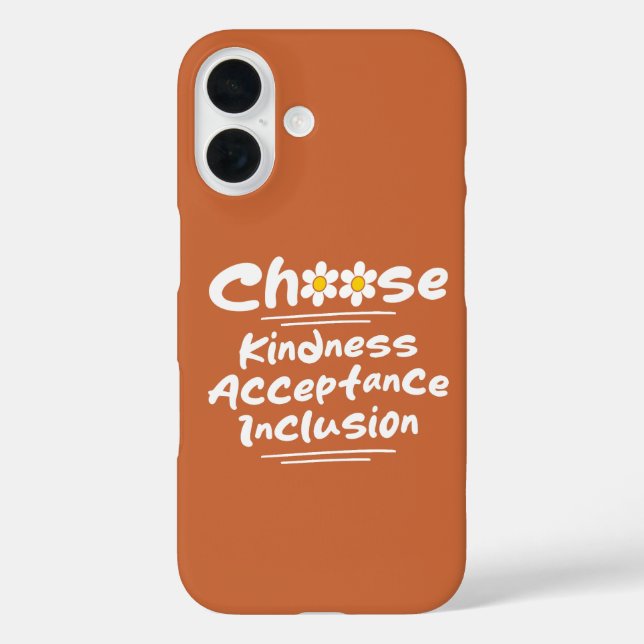 Choose Kindness Acceptance Inclusion Awareness Case-Mate iPhone Case (Back)