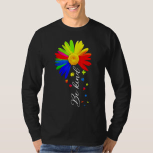 Choose Kindness Be Kind Autism Awareness Sunflowe T-Shirt